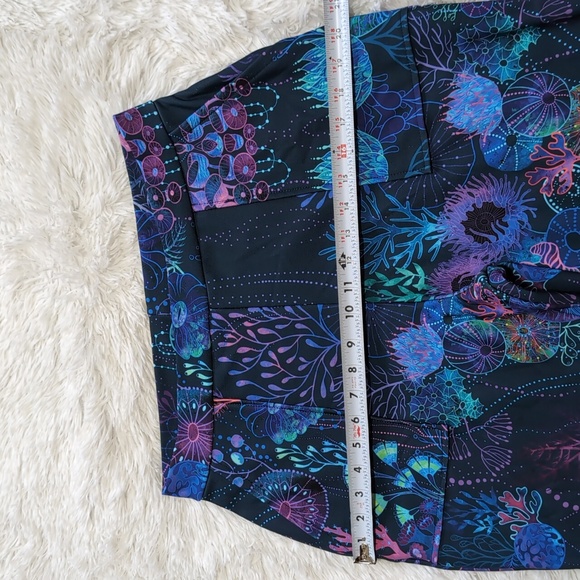 Blackmilk Floral Coral Blue Rainbow Ocean Cuffed Pants Size Large - Picture 10 of 13